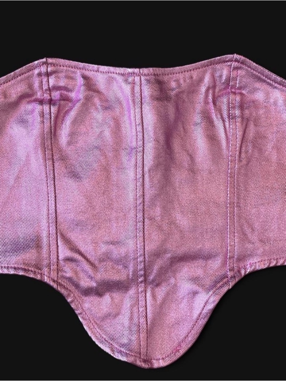 PrettyLittleThing Metallic Pink High-Waist Corset Skort